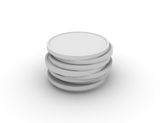 Pile of 3D coins