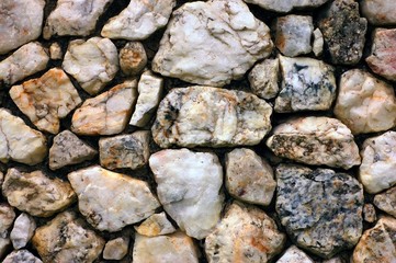 stone wall with white stones background