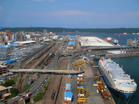 Railway station and port in Durban