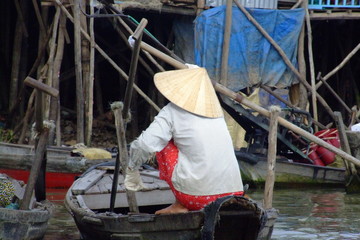 Barque sur le Mekong, Vietnam