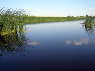 Reflection of the sky in lake