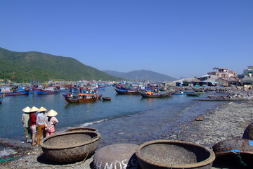 Village de pecheurs, Vietnam