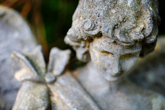 Face of Angel with limited depth of field