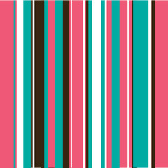 Aqua, Pink & Brown Stripes