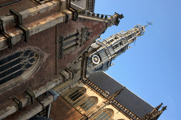 Fototapeta na wymiar St Bavo's Church - Haarlem, the Netherlands