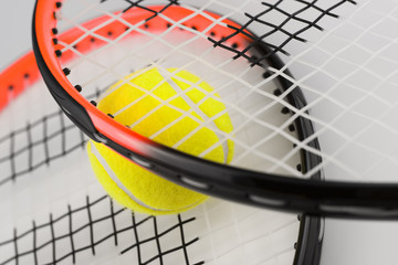 tennis rackets and tennis-ball