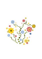 Bunte Blumendekoration 