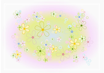 Blumenmuster in Pastellfarben (I) 