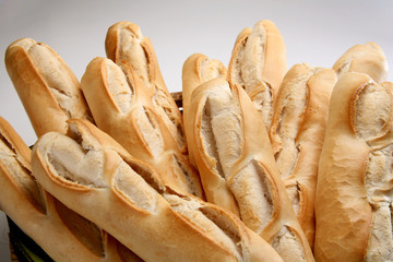Homemade french bread in Basket