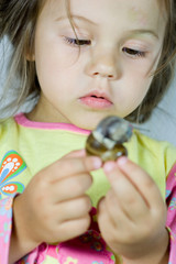 Girl and snail