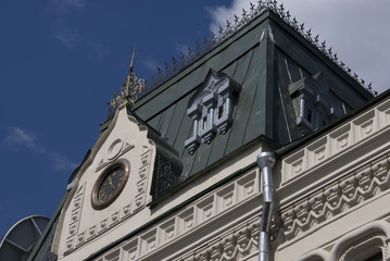 Clock on the old House