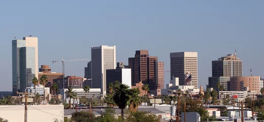 Foto op Plexiglas Skyscrapers and Houses Roofs in Downtown of Phoenix, AZ © EuToch