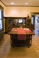 Dining Room with Dinner Table Ready To Go