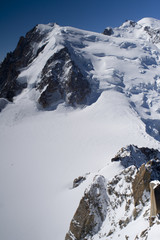 Fototapeta na wymiar Widok na Mont Blanc górskim od Parc de Merlet