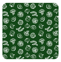 légumes verts motif réseau