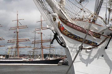 Sailing Ships in Port © Arne Bramsen