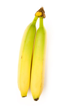 a yellow banana with white background