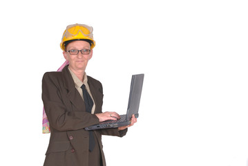 Middle aged businesswoman, construction supervisor
