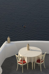 santorini house villa restaurant dining view incredible greek  
