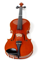 A beautiful violin on a white background.
