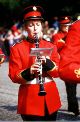 Marching band member