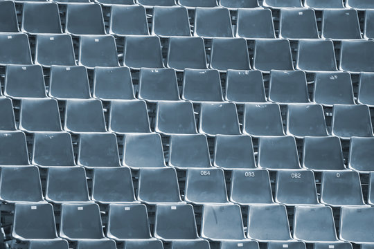 background made of blue seats