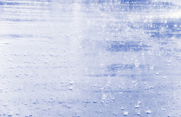 Rain abstract backgound. Blue tint.