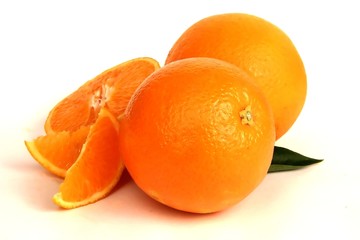 Oranges Citrus Fruit, sliced and whole