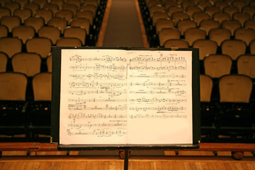 music stand in an theater, opera
