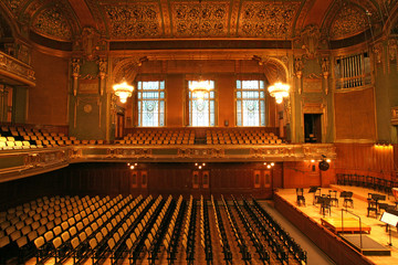 old auditorium, gold and velvet decoration