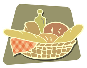 A basket of breads