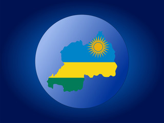 Rwanda globe