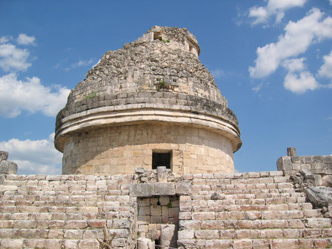 Mayan Observatory At Chichen Itza