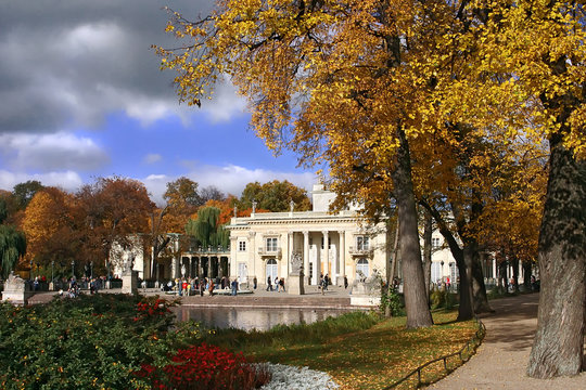 Palace in autumn park
