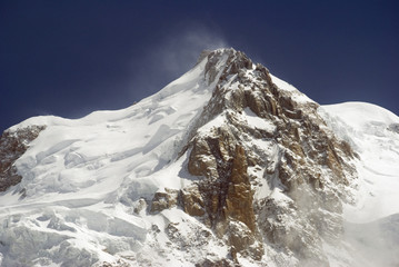 View of Mont Blanc mountain range from Parc de Merlet 