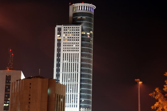 skyscraper at night