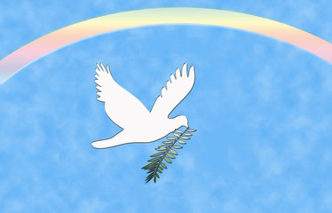 Peace Dove Rainbow