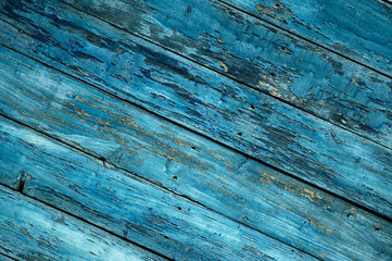 Blaue verwitterte Holzwand