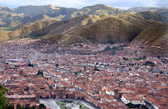 Andes City Cusco in Peru