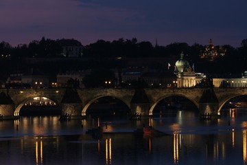 evening over charles bridge