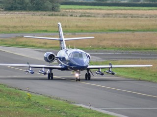 Fototapeta na wymiar G-FRAT landing at Durham Tees