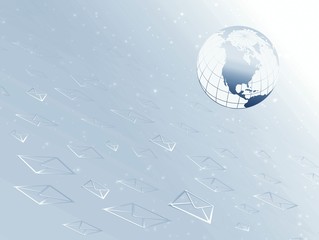 Soft  background with planet