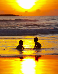 sunset bath