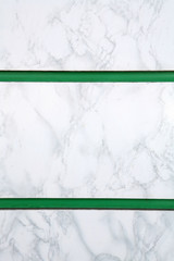 Texture, Marble Wall and Two Green Parallel Strips, Background
