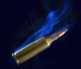 bullet so hot it smokes at a standstill