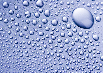 big water drop and small water drops