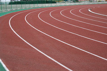 Racetrack in stadium 