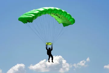 Foto op Canvas Parachute en wolk © iChip