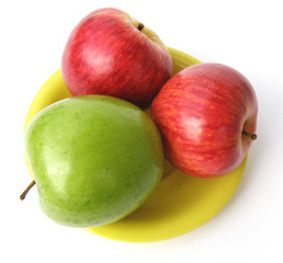 Apples on a plate