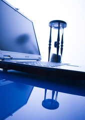 laptop and timer